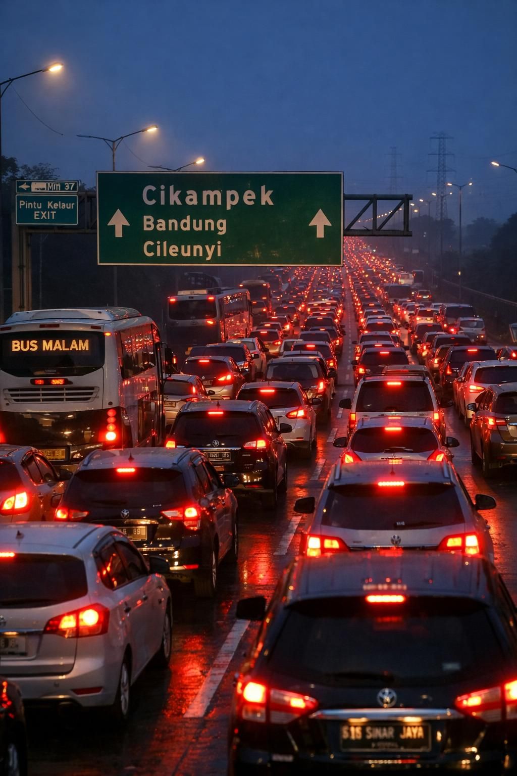 pemudik mengalami kemacetan parah selama 5 jam di tol cikampek saat perjalanan dari bekasi, mencatat rekor baru kemacetan terburuk. baca selengkapnya di kompas.com.