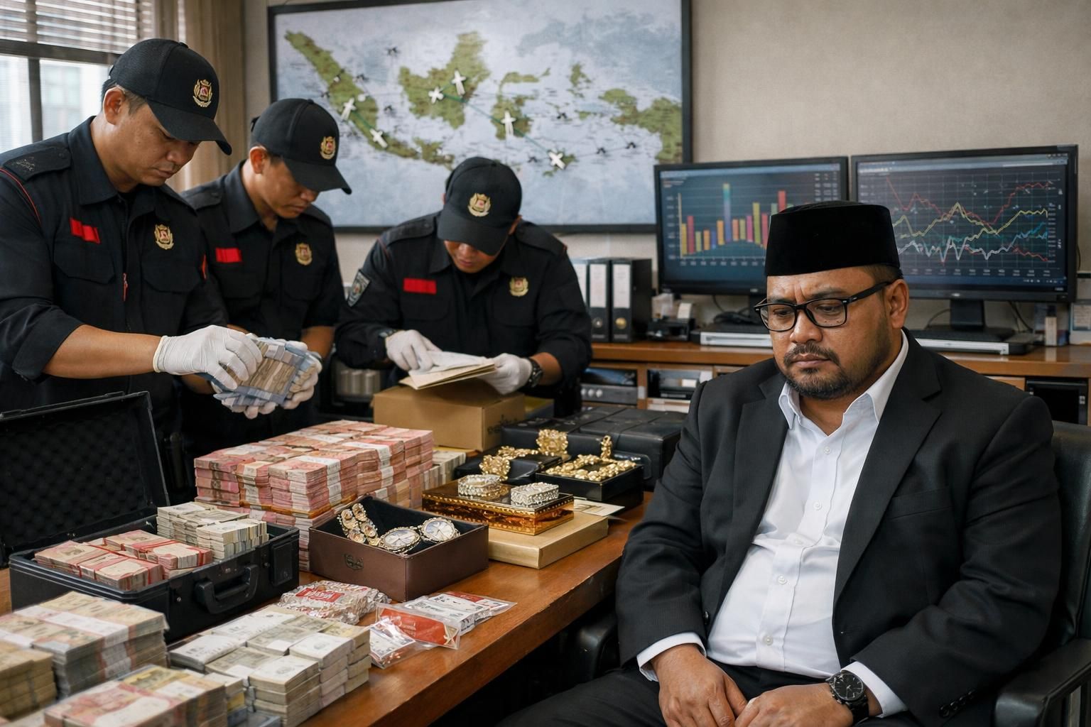 kpk menyita aset senilai rp 100 miliar terkait kasus kuota haji dan menangkap yaqut. info lengkap tentang perkembangan penyidikan dan penanganan kasus korupsi ini.