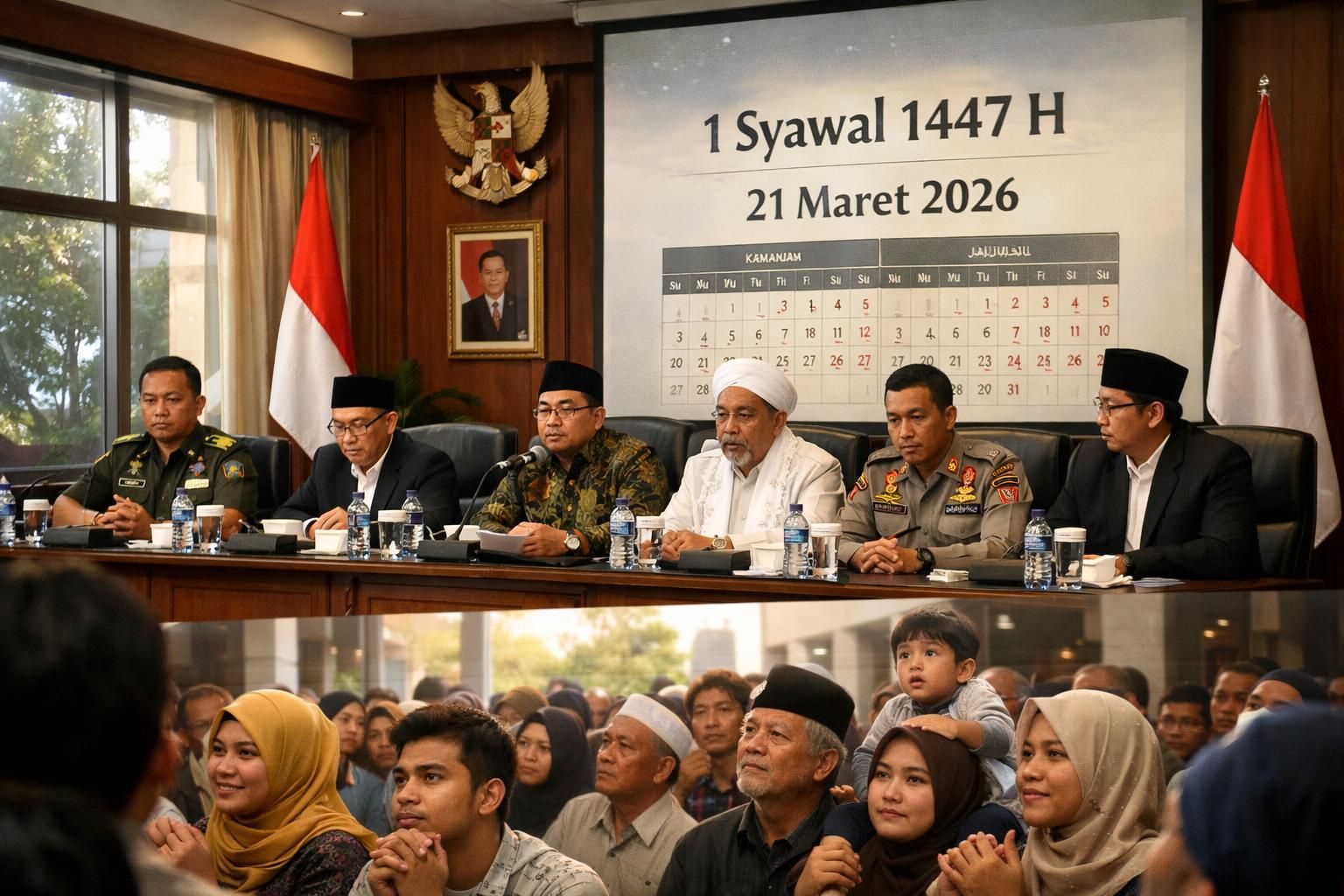 pemerintah resmi mengumumkan tanggal lebaran idul fitri 2026 jatuh pada 1 syawal 1447 h, bertepatan dengan 21 maret 2026. simak hasil sidang isbat dan dampaknya bagi masyarakat di universitas negeri surabaya.