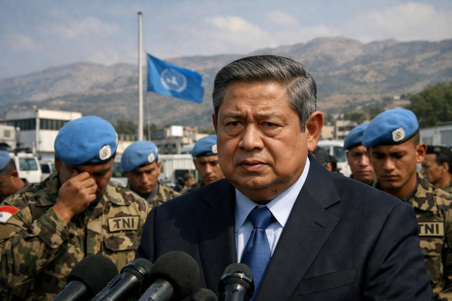 sby mendesak pbb menghentikan penugasan unifil setelah 3 prajurit tni gugur di lebanon, menyoroti pentingnya perlindungan dan evaluasi misi perdamaian.