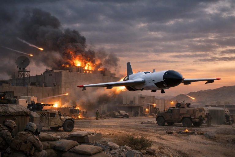 iran melancarkan serangan menggunakan drone bunuh diri terhadap fasilitas militer as di yordania, meningkatkan ketegangan regional.