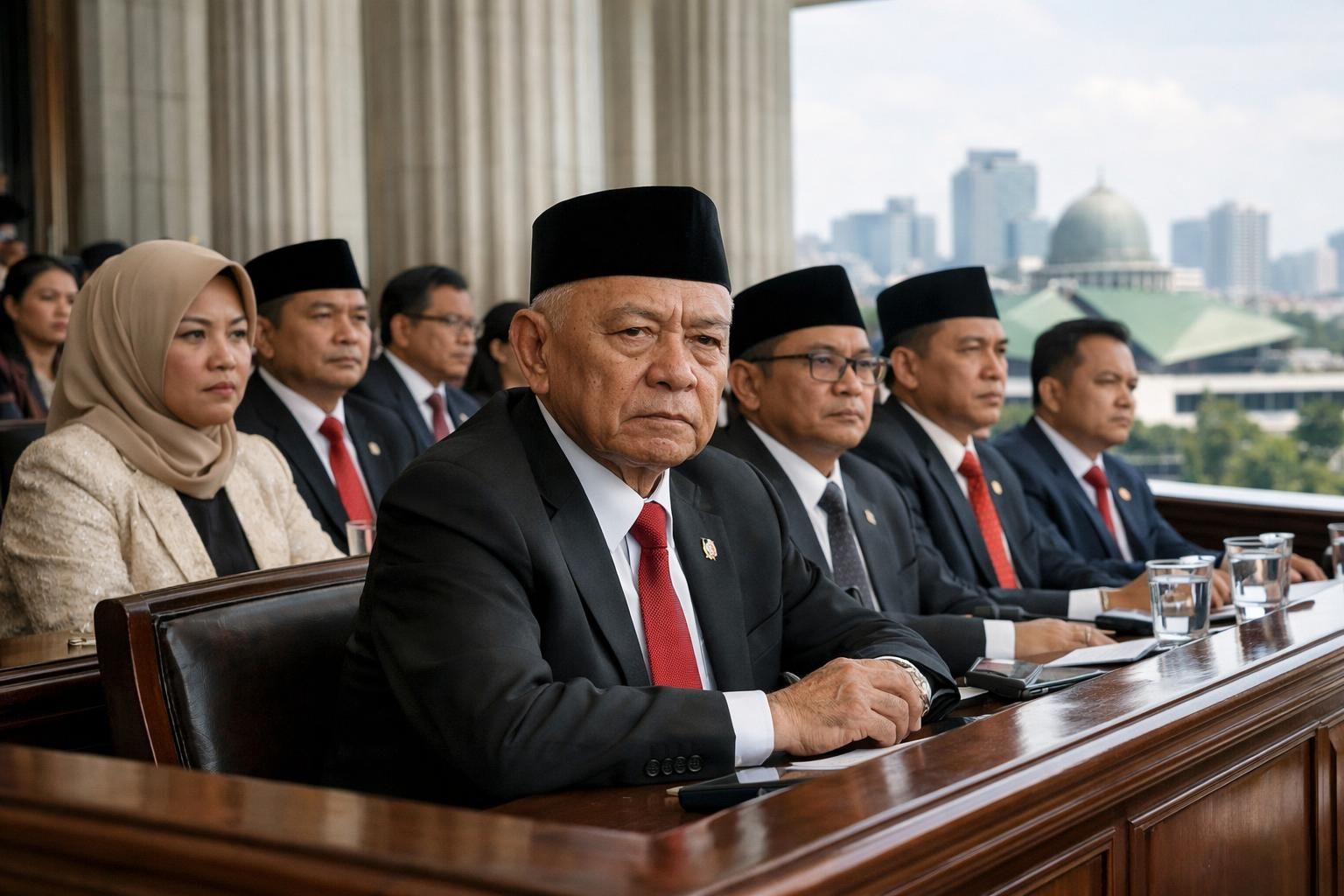 botok pati dan rekan-rekan menghadiri rapat paripurna dpr di balkon pada 27 agustus, berita terbaru dan terlengkap hanya di detiknews.