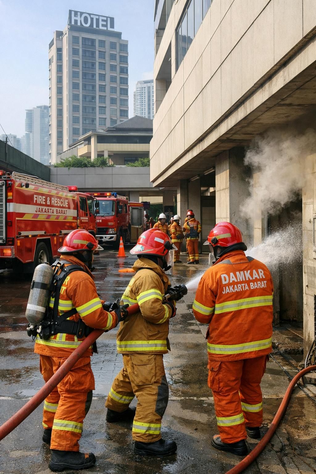 kebakaran di hotel pullman berhasil dipadamkan dengan cepat, diduga disebabkan oleh korsleting listrik. simak laporan lengkapnya di detiknews.