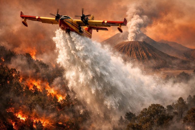 menteri kehutanan meninjau langkah penanggulangan kebakaran di bromo dengan mengoptimalkan penggunaan water bombing untuk memadamkan api secara efektif dan menjaga kelestarian kawasan.