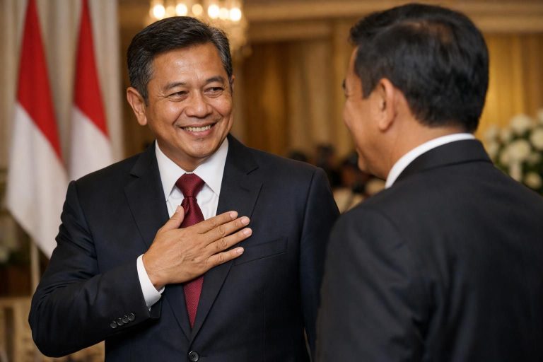 usai pidato, prabowo memberikan hormat dan menyapa jokowi dengan cara yang hangat, menunjukkan sikap saling menghargai dalam politik indonesia.