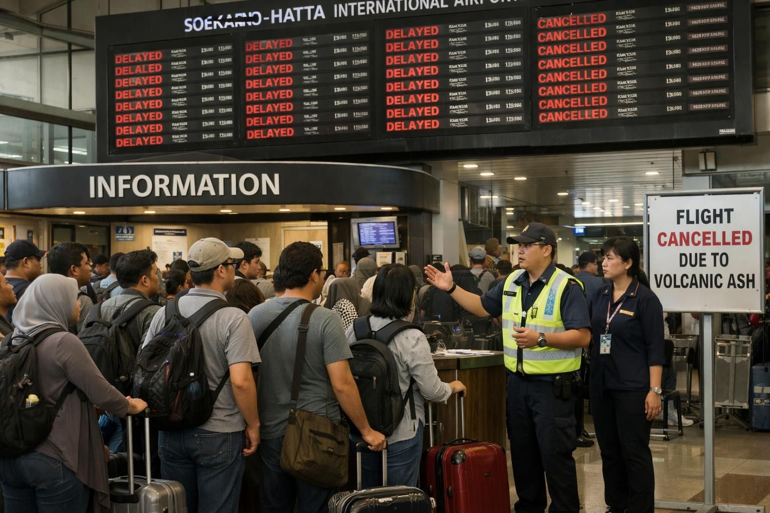 bandara soekarno-hatta ditutup hingga pukul 13.30 wib akibat dampak erupsi anak krakatau, menyebabkan gangguan operasional penerbangan. simak update lengkapnya di detiknews.